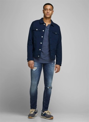 Jack & Jones 12169315_JJIGLENN JJORIGINAL GE 141 Slim Glenn Erkek Kot Pantolon - Thumbnail