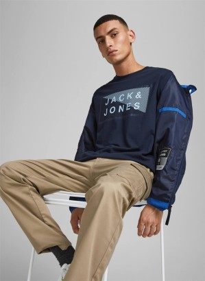 Jack & Jones JCOSHAWN TEE SS CREW NECK Erkek Tişört - Thumbnail