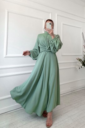 Ketche 7088 Düğüm Model Elbise Görünümlü Kadın Takım - Thumbnail