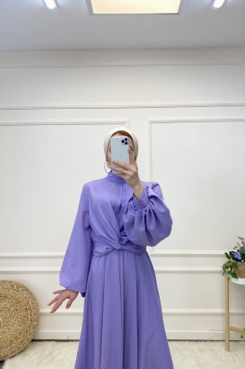 Ketche 7088 Düğüm Model Elbise Görünümlü Kadın Takım - Thumbnail