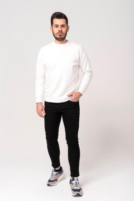 Klaket Siyah Slimfit Kesim Düz Model Erkek Kot Pantolon - Thumbnail