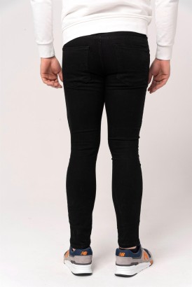 Klaket Siyah Slimfit Kesim Düz Model Erkek Kot Pantolon - Thumbnail