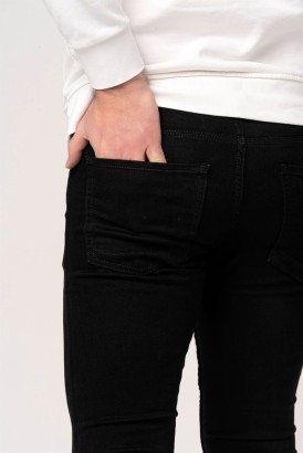 Klaket Siyah Slimfit Kesim Düz Model Erkek Kot Pantolon - Thumbnail