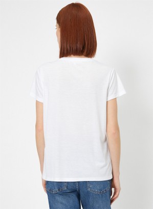 Koton 0YAK13691EK Kadın T-Shirt - Thumbnail