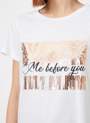 Koton 0YAK13691EK Kadın T-Shirt - Thumbnail