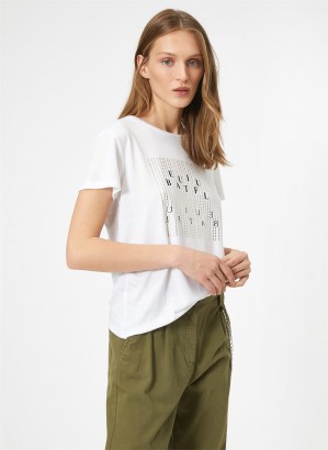 Koton 0YAK13892EK Kadın T-Shirt - Thumbnail