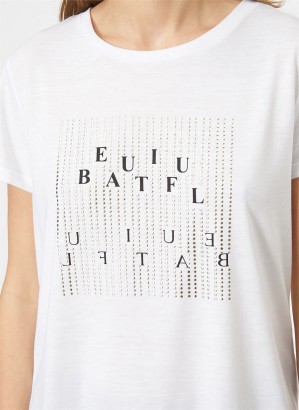 Koton 0YAK13892EK Kadın T-Shirt - Thumbnail