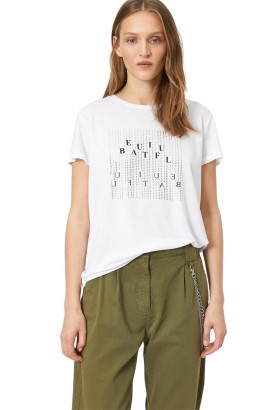 Koton 0YAK13892EK Kadın T-Shirt - Thumbnail