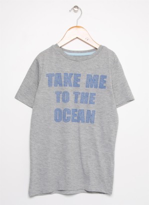 Limon Take Boy D2 Take Me To The Ocean Baskılı Erkek Çocuk Tişört - Thumbnail