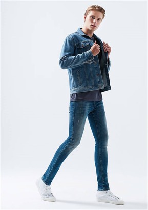 Mavi Jeans James Deep Mavi Eskitme Hafif Tırnak Model Erkek Kot Pantolon - Thumbnail