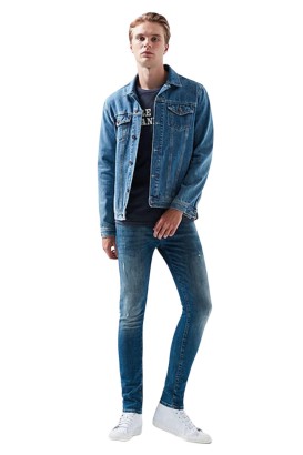 Mavi Jeans James Deep Mavi Eskitme Hafif Tırnak Model Erkek Kot Pantolon - Thumbnail