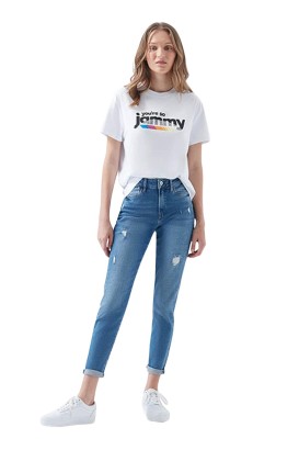 Mavi Jeans Mykonos Ripped Gold Açık Mavi Yırtık Model Kadın Kot Pantolon - Thumbnail