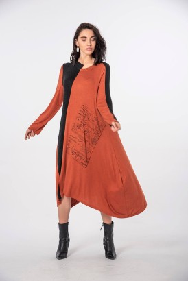 Merter Fashion Zedd Plus Büyük Beden Kadın Elbise - Thumbnail