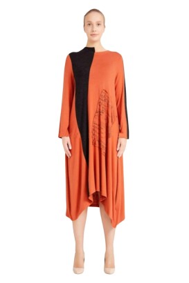 Merter Fashion Zedd Plus Büyük Beden Kadın Elbise - Thumbnail