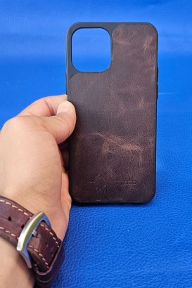 New Loco Hakiki Deri iPhone 12 Kılıfı - Thumbnail