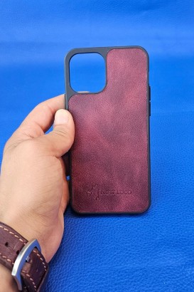 New Loco Hakiki Deri iPhone 12 Kılıfı - Thumbnail