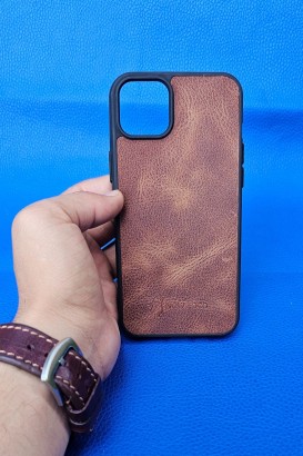 New Loco Hakiki Deri iPhone 14 Plas Kılıfı - Thumbnail