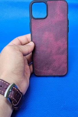 New Loco Hakiki Deri iPhone 14 Plas Kılıfı - Thumbnail