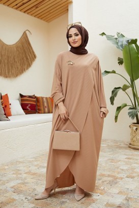 NS SUUD 765 Kaşkorse Çapraz Model Kadın Tunik - Thumbnail