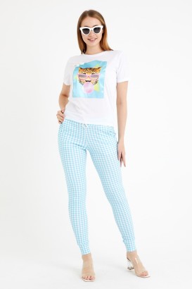 Oops 48460 Kaplan Baskılı Fiyonklu Kadın Pijama Takımı - Thumbnail