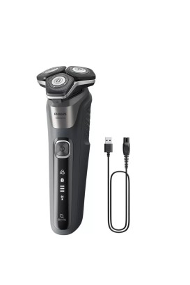 ماكينة حلاقة كهربائية رطب، جاف، مقاوم للماء كروم لامع موديل S5887 من Philips - Thumbnail