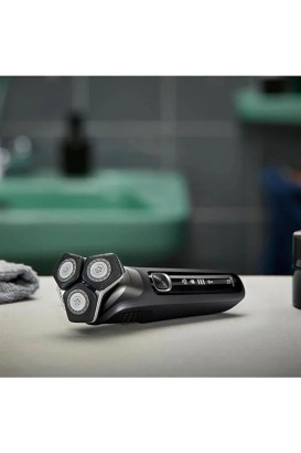 ماكينة حلاقة كهربائية رطب، جاف، مقاوم للماء كروم لامع موديل S5887 من Philips - Thumbnail