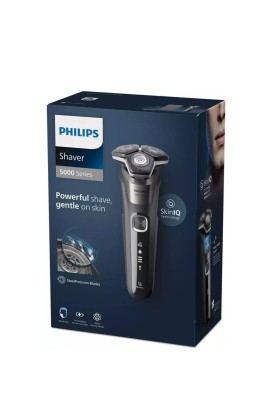 ماكينة حلاقة كهربائية رطب، جاف، مقاوم للماء كروم لامع موديل S5887 من Philips - Thumbnail