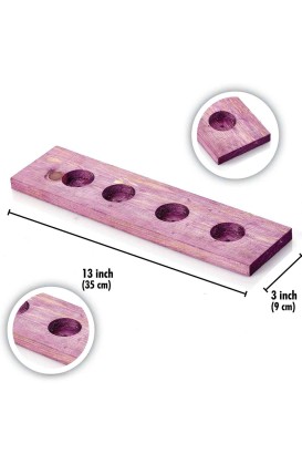 Teomi Collection Home Ahşap 4'lü Tealight Mumluk Mor - Thumbnail