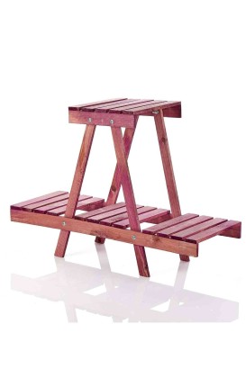 Teomi Collection Home Ahşap Çiçeklik Saksı Standı Mor - Thumbnail
