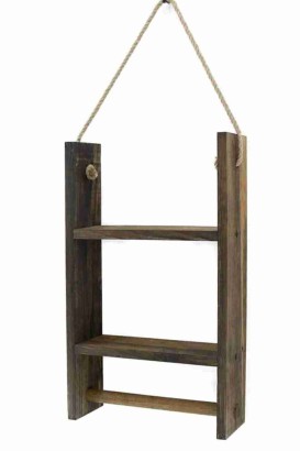 Teomi Collection Home Wooden Decorative Kitchen Towel Rack Organizer - Thumbnail