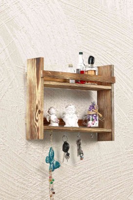 Teomi Collection Home Ahşap Dekoratif Mutfak Rafı Baharatlık - Thumbnail
