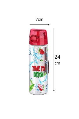 Teomi Collection Kithcen Cascada Detox Desenli Matara 700 ml Policarbon - Thumbnail