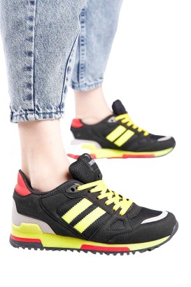 Tonny Black  Erkek Sneaker Ayakkabı Siyah Sarı TB282 - Thumbnail