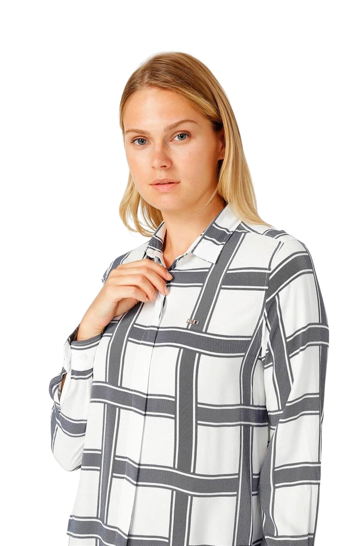 U.S. Polo Assn. KOLNA Kareli Kadın Gömlek