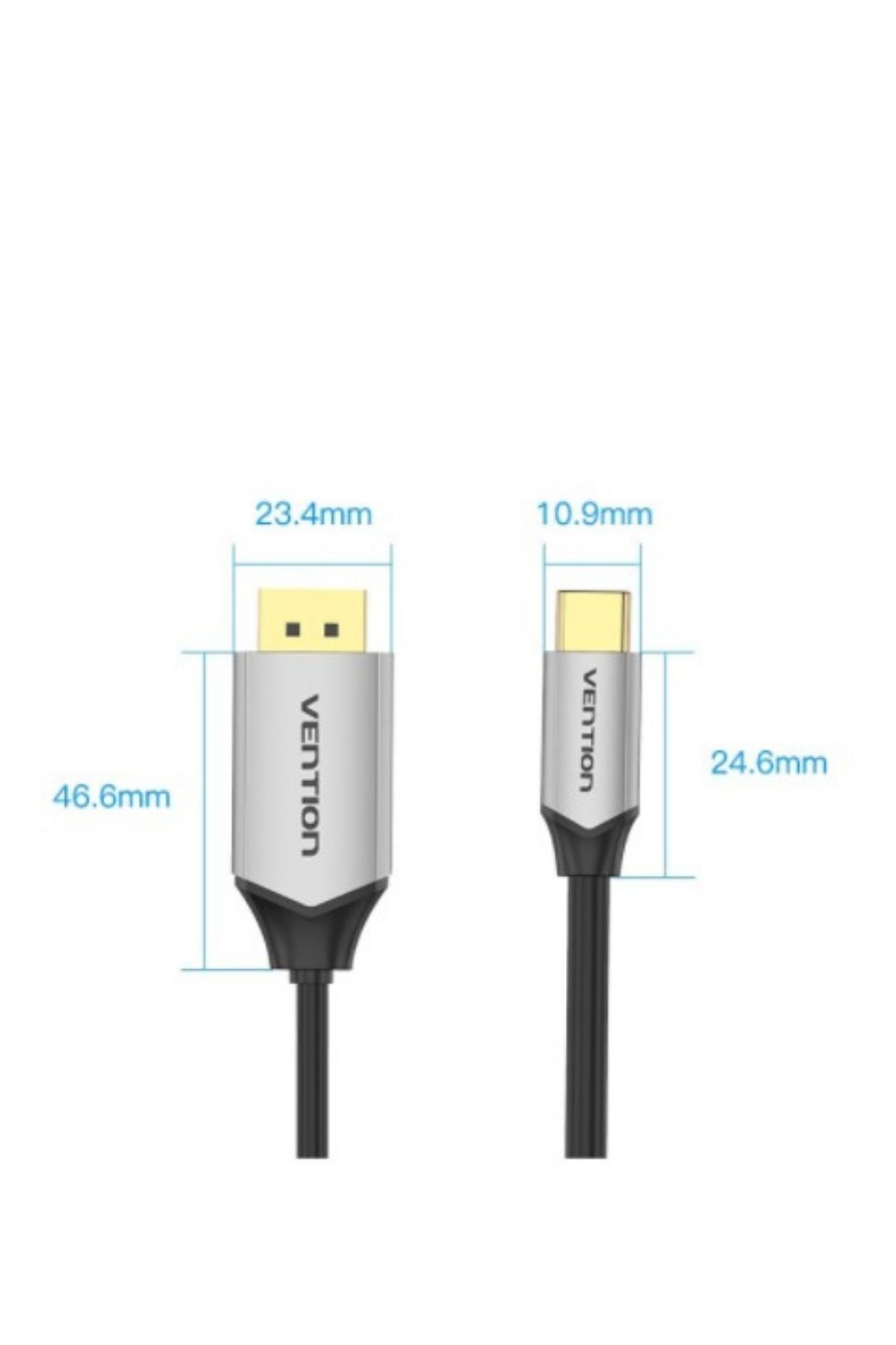 Vention USB-C - DP Kablo alüminyum Alaşım Tipi 1 M