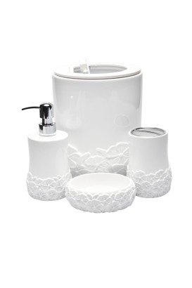 Vipp Banyo Aksesuarı Seramik Set 5 Parça - Thumbnail