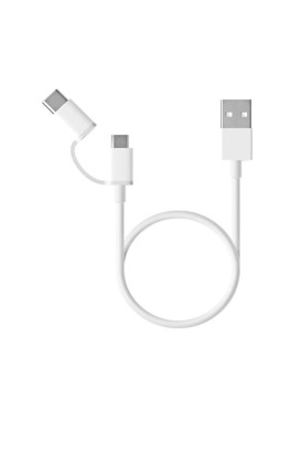 كابل Xiaomi Mi 2in1 Micro USB إلى Type-C USB أبيض 30 سم 15304 من Xiaomi - Thumbnail