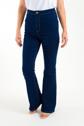 ZDN 9237 İspanyol Paça Düz Model Kadın Kot Pantolon - Thumbnail