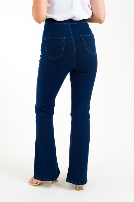 ZDN 9237 İspanyol Paça Düz Model Kadın Kot Pantolon - Thumbnail