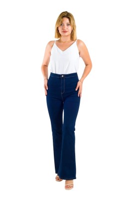 ZDN 9237 İspanyol Paça Düz Model Kadın Kot Pantolon - Thumbnail