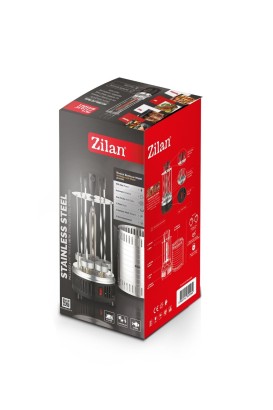 صانع الشواء العمودي ZLN5565 لشواء اللحوم والكباب والنقانق والخضرواط بقوة 900 واط من Zilan - Thumbnail